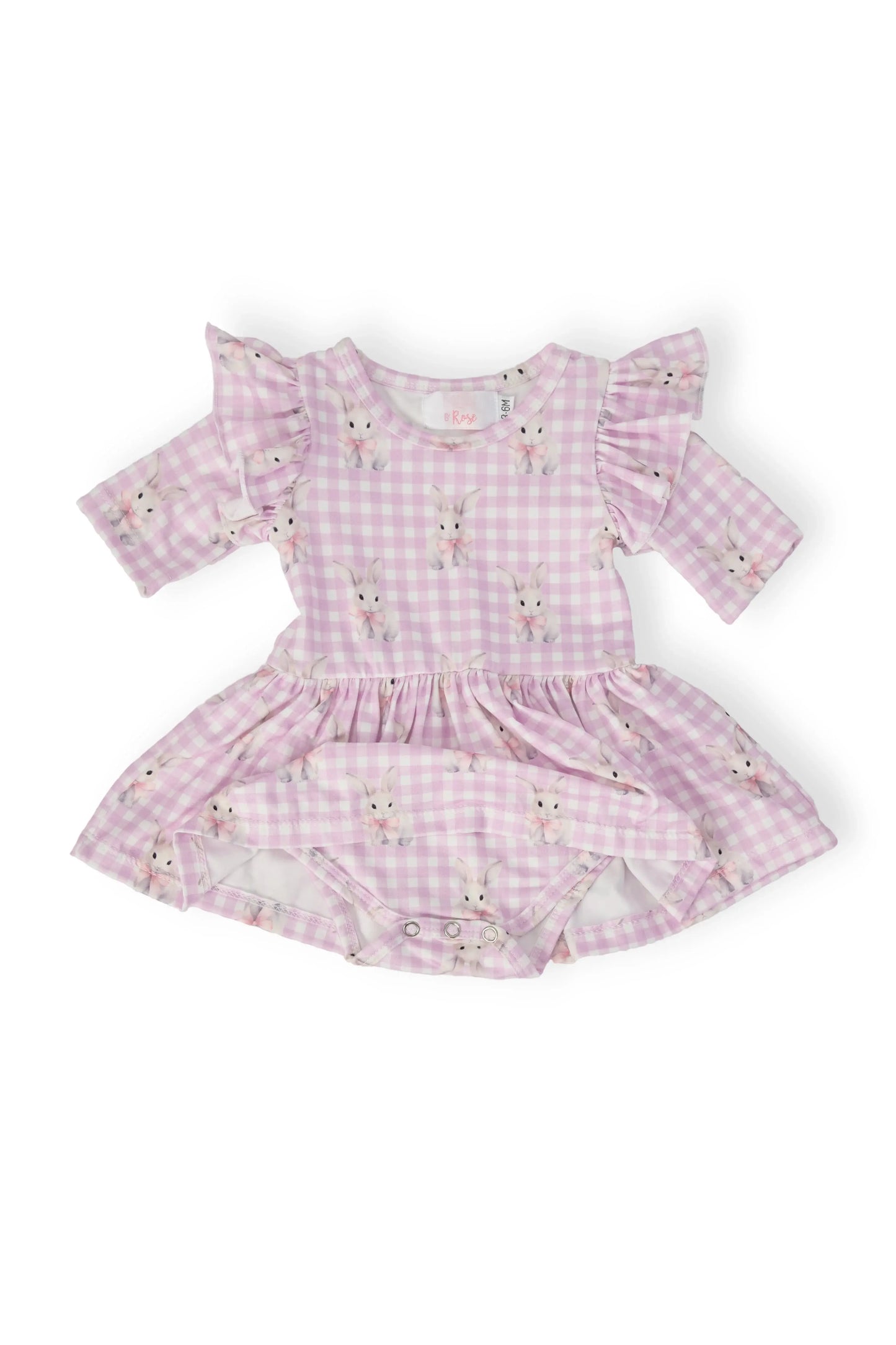 Baby Bunnies 3/4 Sleeve Flutter Twirl Bodysuit - Mila & Rose ® - Flyclothing LLC