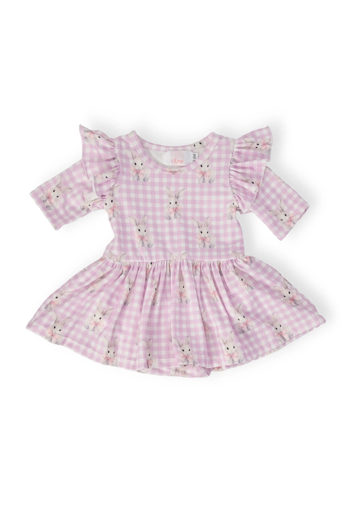 Baby Bunnies 3/4 Sleeve Flutter Twirl Bodysuit - Mila & Rose ® - Flyclothing LLC