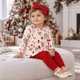 Girls' Christmas Tunic Set – Bamboo Holiday Outfit Set - Tesa Babe - Flyclothing LLC