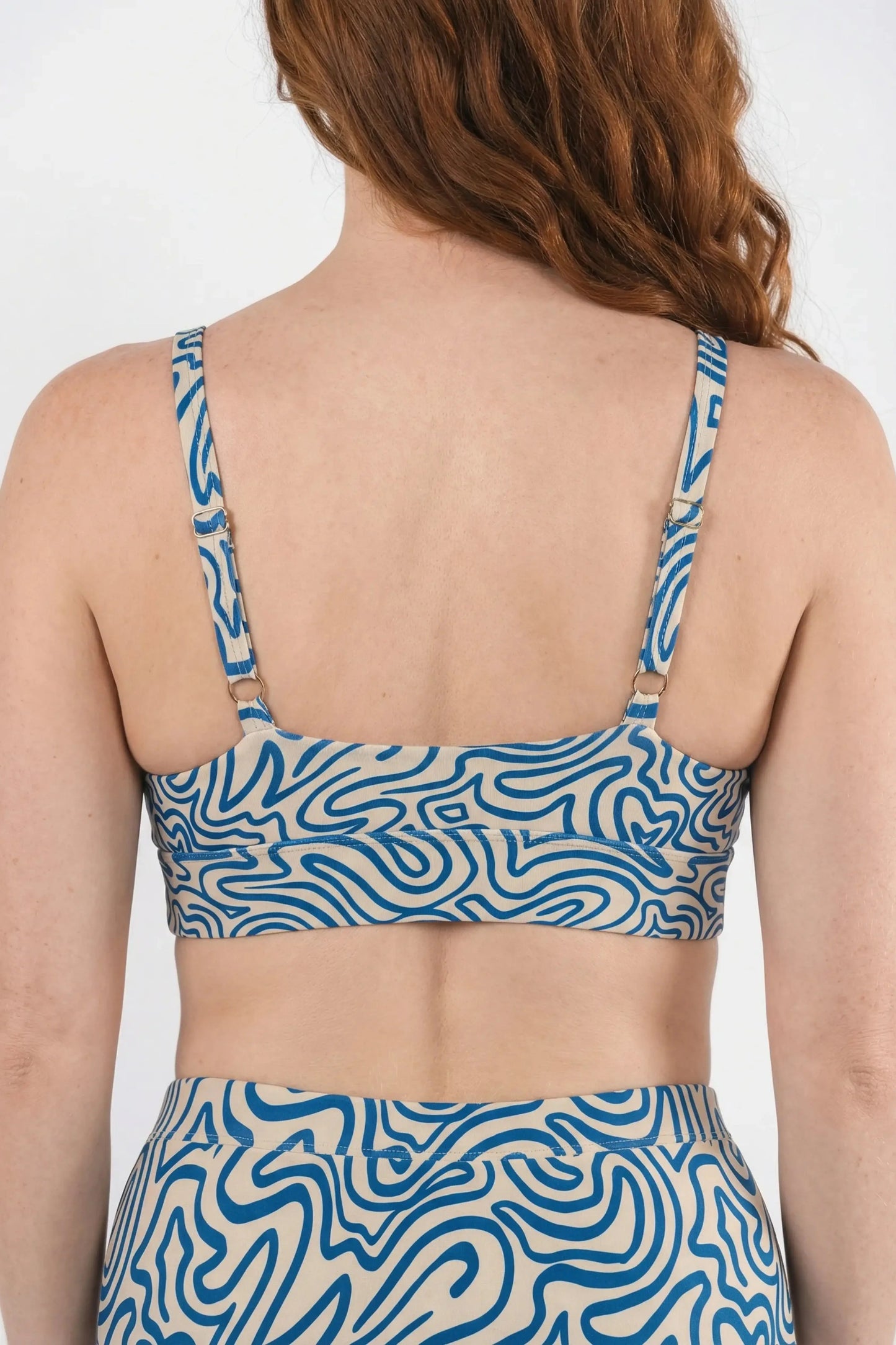The Rio Grande | Abstract Navy Line Boob Hammock™ Busty Bralette - Shinesty - Flyclothing LLC