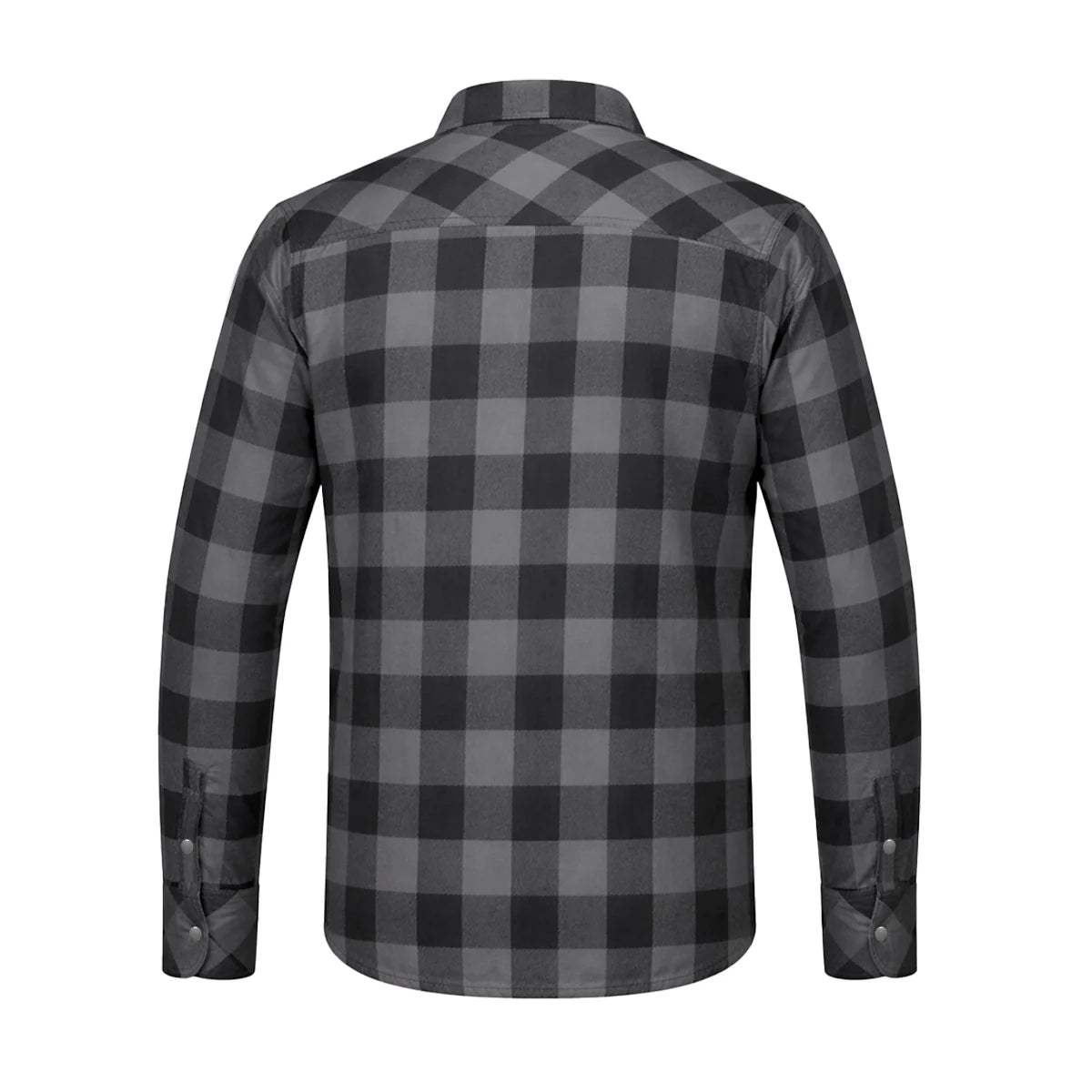 Sentry - Mens Black & Gray Armored Flannel - Unik Just for Bikers - Flyclothing LLC