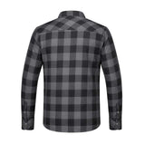 Sentry - Mens Black & Gray Armored Flannel - Unik Just for Bikers - Flyclothing LLC