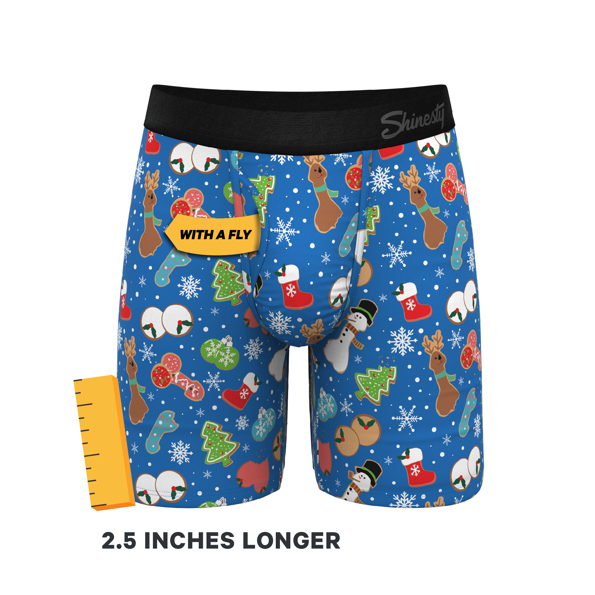 The Baked Goodies | Christmas Cookies Long Leg Ball Hammock® Pouch Underwear With Fly - Shinesty