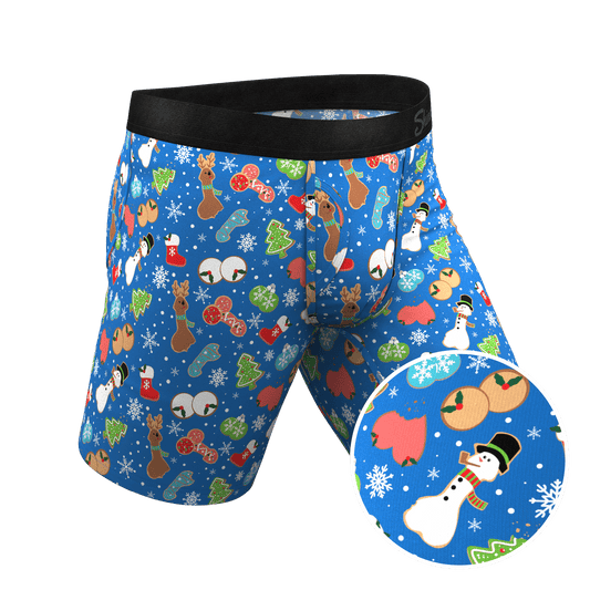 The Baked Goodies | Christmas Cookies Long Leg Ball Hammock® Pouch Underwear With Fly - Shinesty