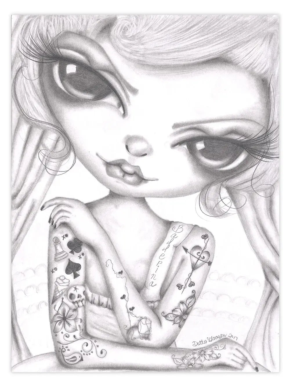 Black Market Art Company Ballerina Girl Print - Black Market Art Company - Flyclothing LLC