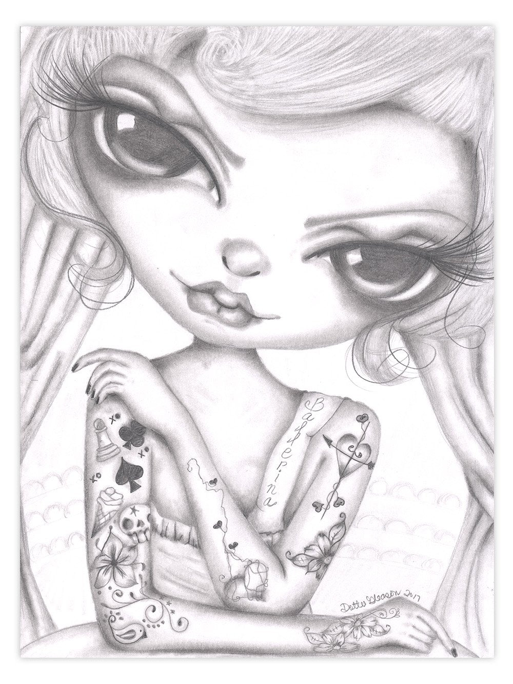 Black Market Art Company Ballerina Girl Print