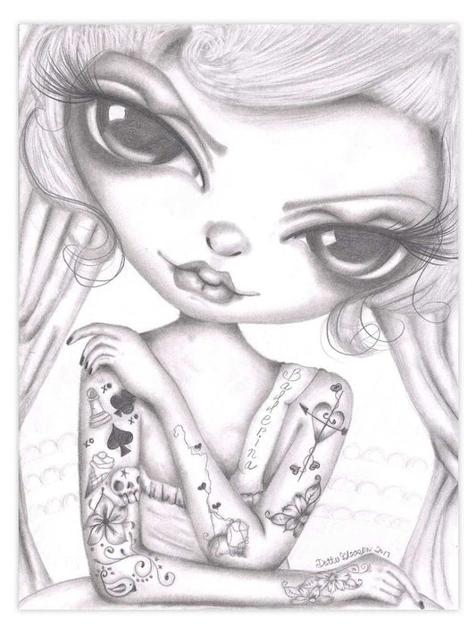 Black Market Art Company Ballerina Girl Print - Black Market Art Company - Flyclothing LLC