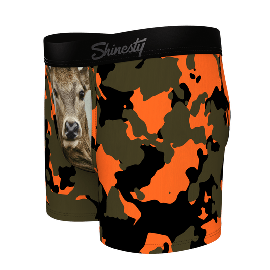 The Bambi Bunchers | Camo Deer Boy's Boxer Briefs - Shinesty