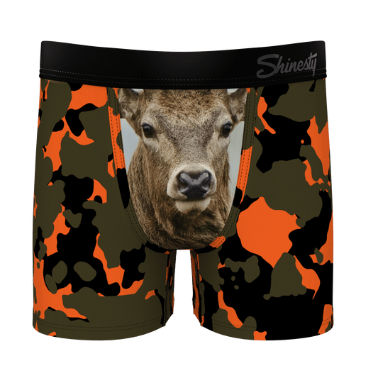 The Bambi Bunchers | Camo Deer Boy's Boxer Briefs - Shinesty