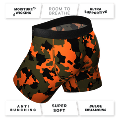 The Bambi Bunchers | Orange Camo Deer Ball Hammock® Pouch Underwear - Shinesty