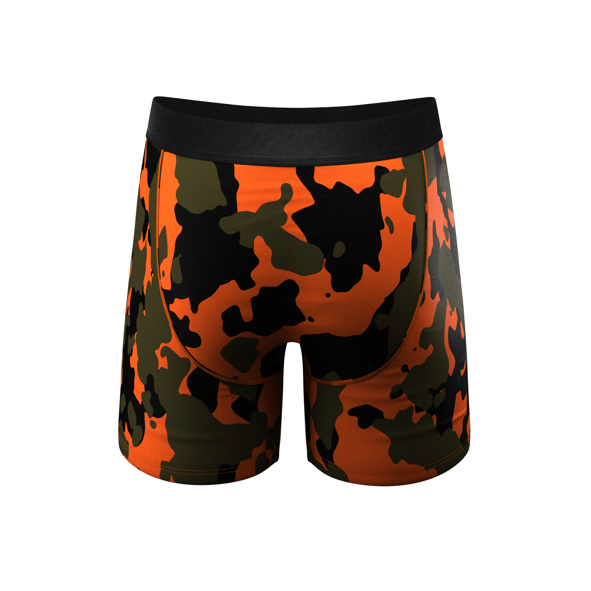 The Bambi Bunchers | Orange Camo Deer Ball Hammock® Pouch Underwear - Shinesty