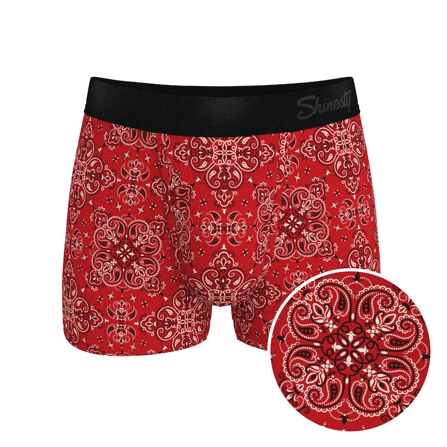 The Bandana Split | Red Bandana Ball Hammock® Pouch Trunks Underwear - Shinesty - Flyclothing LLC