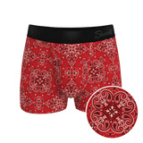 The Bandana Split | Red Bandana Ball Hammock® Pouch Trunks Underwear - Shinesty - Flyclothing LLC