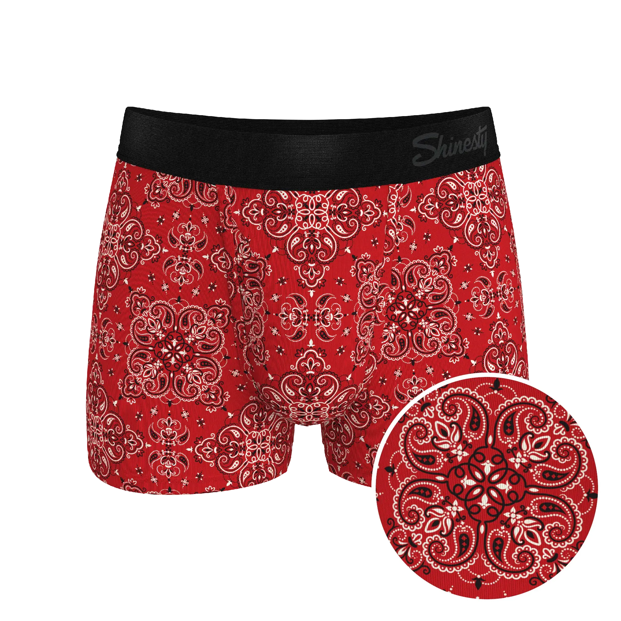 The Bandana Split | Red Bandana Ball Hammock® Pouch Trunks Underwear - Shinesty - Flyclothing LLC