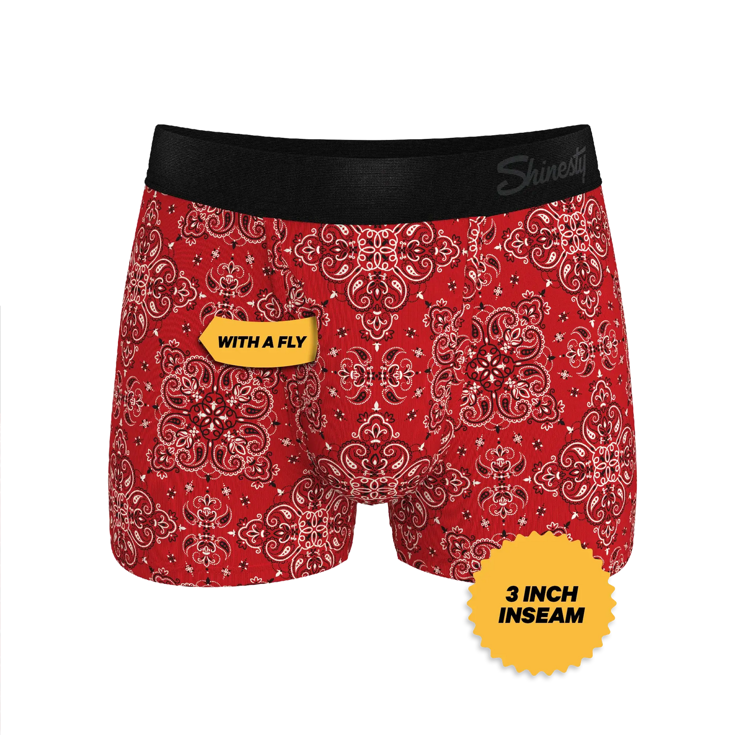 The Bandana Split | Red Bandana Ball Hammock® Pouch Trunks Underwear - Shinesty - Flyclothing LLC