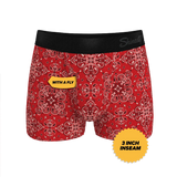 The Bandana Split | Red Bandana Ball Hammock® Pouch Trunks Underwear - Shinesty - Flyclothing LLC