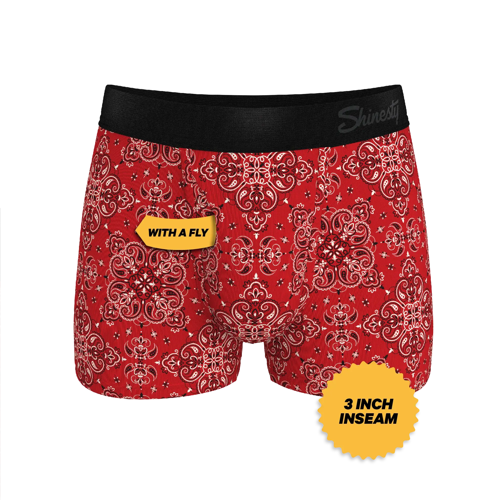 The Bandana Split | Red Bandana Ball Hammock® Pouch Trunks Underwear - Shinesty - Flyclothing LLC