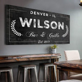 Bar and Grill Sign IV - Tailored Canvases - Flyclothing LLC