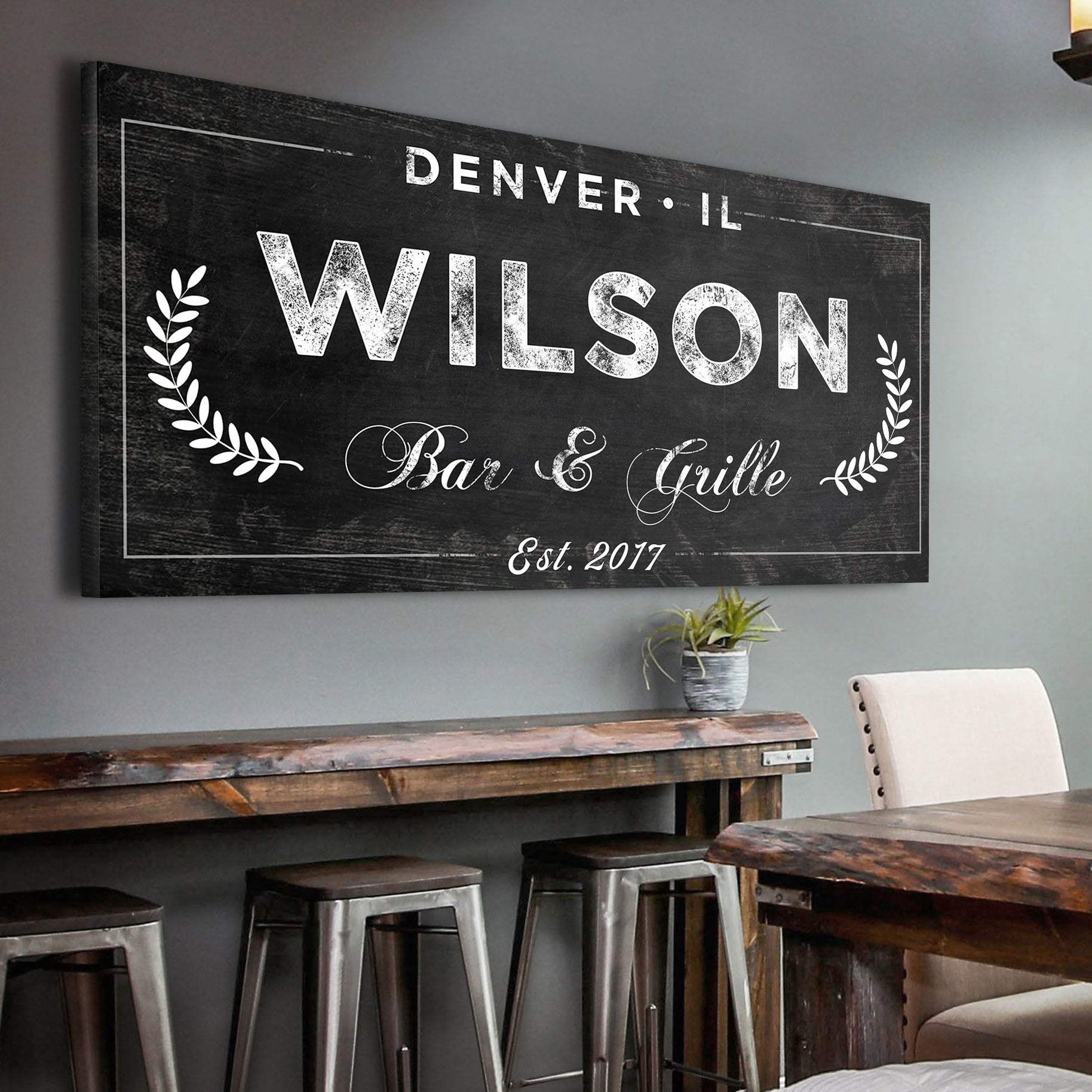 Bar and Grill Sign IV - Tailored Canvases - Flyclothing LLC