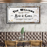 Bar and Grill Sign VIII - Tailored Canvases - Flyclothing LLC