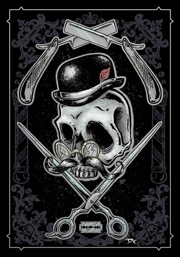 Black Market Art Company Barber Print