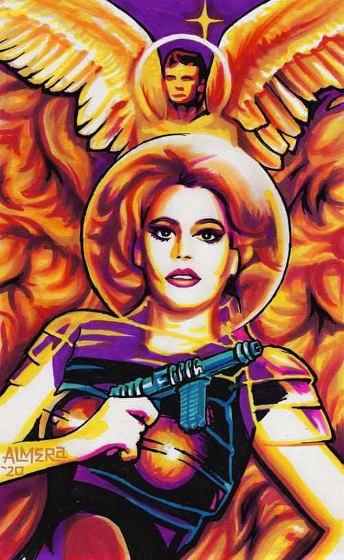 Black Market Art Company Barbie & Angle Print - Black Market Art Company - Flyclothing LLC