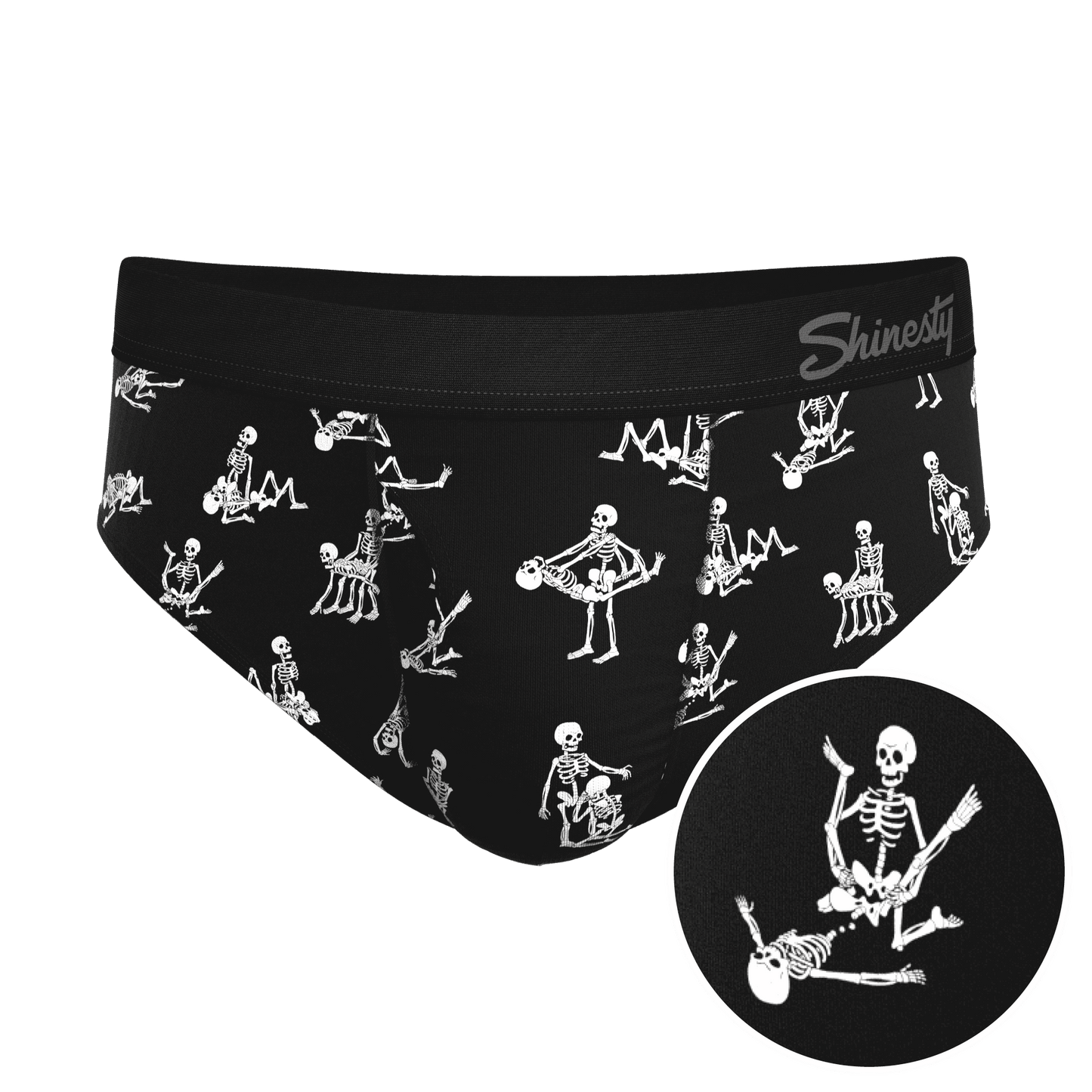 The Bare Back Bones | Glow in the Dark Skeletons Ball Hammock® Pouch Underwear Briefs