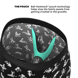 The Bare Back Bones | Glow in the Dark Skeletons Ball Hammock® Boxer - Long Leg