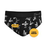 The Bare Back Bones | Glow in the Dark Skeletons Ball Hammock® Pouch Underwear Briefs
