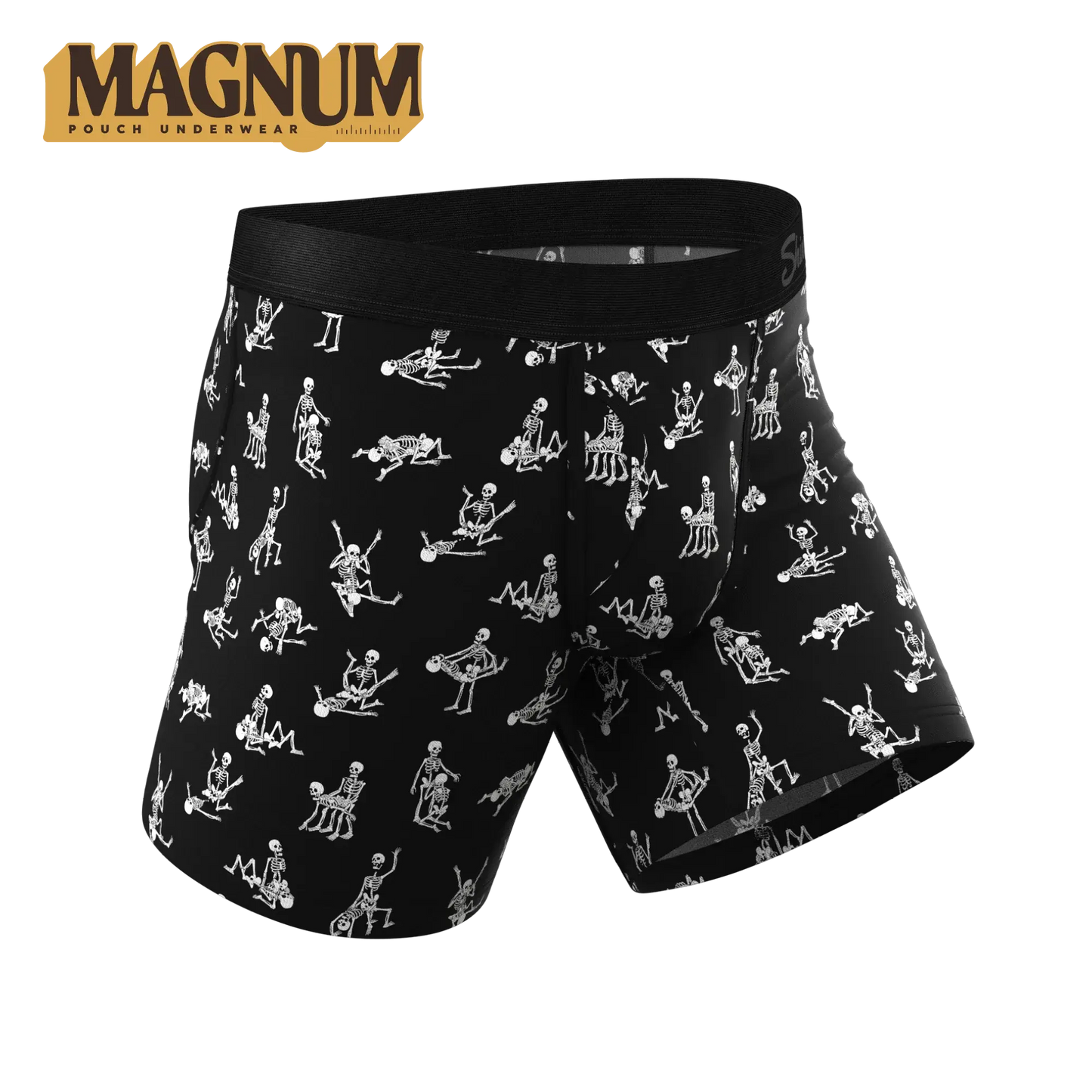 The Bare Back Bones | Glow In The Dark Skeletons Ball Hammock® Magnum Big Pouch Underwear - Shinesty - Flyclothing LLC