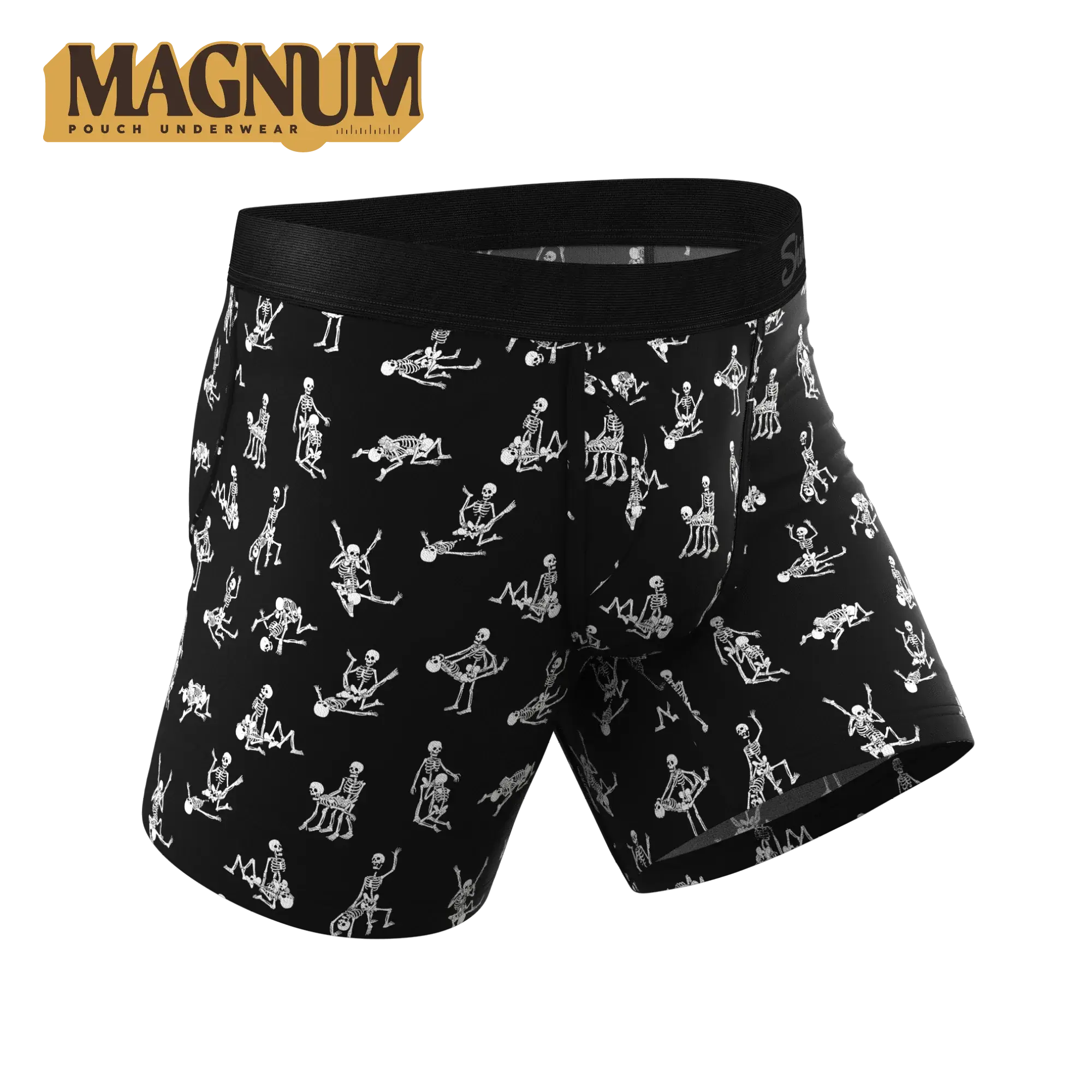 The Bare Back Bones | Glow In The Dark Skeletons Ball Hammock® Magnum Big Pouch Underwear - Shinesty - Flyclothing LLC