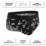 The Bare Back Bones | Glow in the Dark Skeletons Ball Hammock® Pouch Underwear Briefs