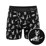 The Bare Back Bones | Glow in the Dark Skeletons Ball Hammock® Pouch Underwear With Fly
