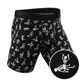 The Bare Back Bones | Glow in the Dark Skeletons Ball Hammock® Boxer - Long Leg