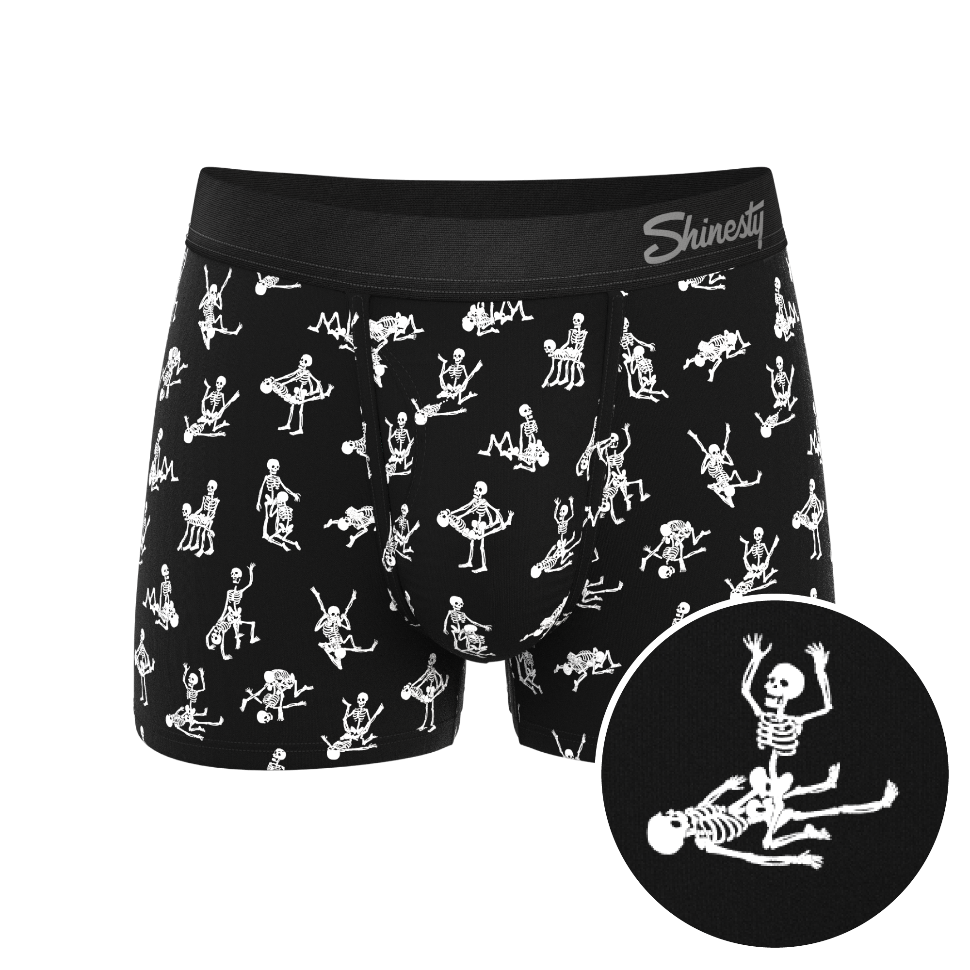 The Bare Back Bones | Glow in the Dark Skeletons Ball Hammock® Pouch Trunks Underwear