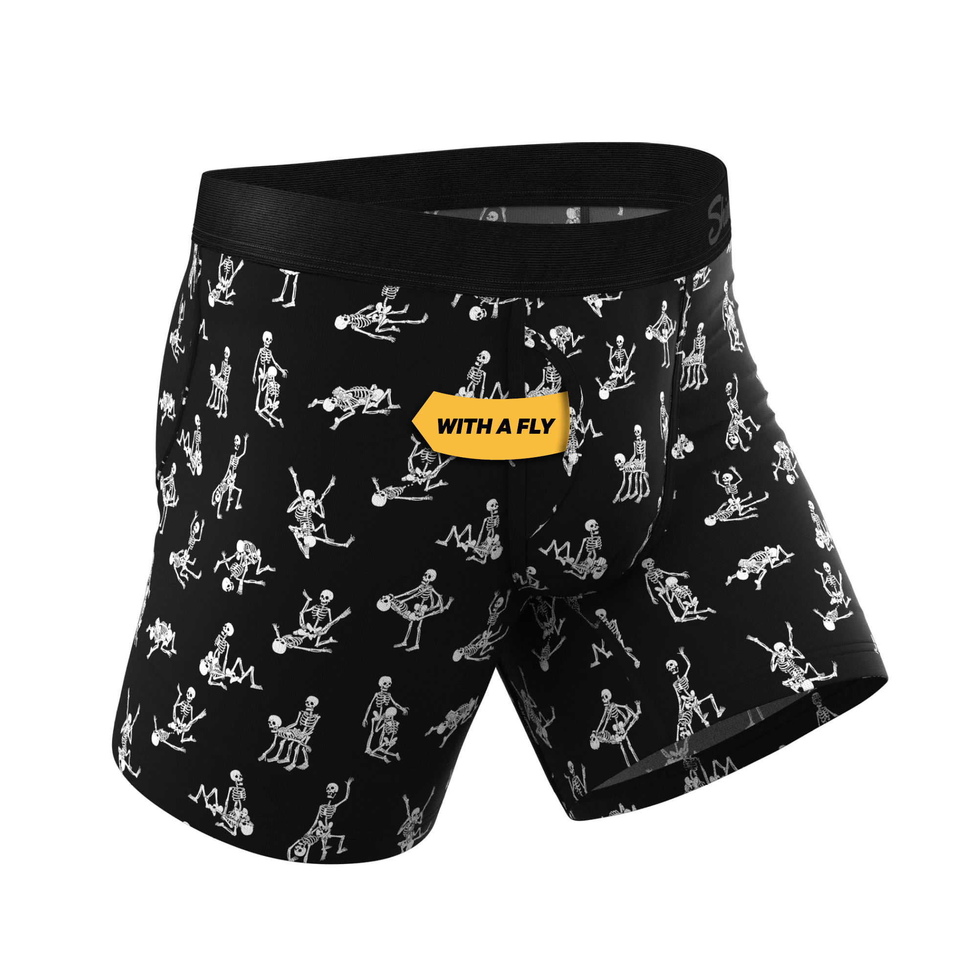 The Bare Back Bones | Glow in the Dark Skeletons Ball Hammock® Pouch Underwear With Fly