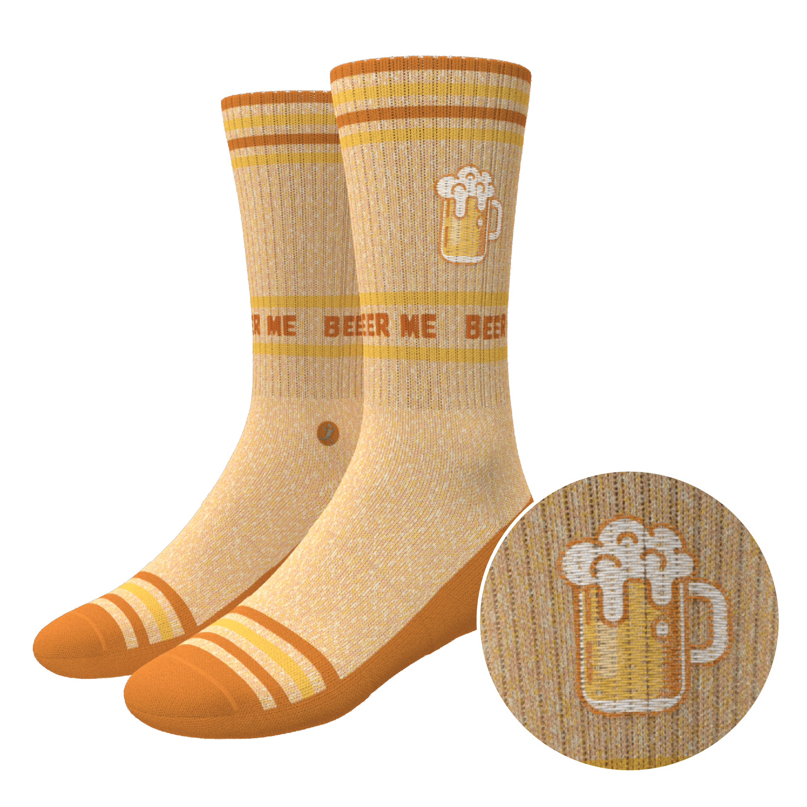 The Barley Pop | Beer Heel Hammock™ Crew Socks - Shinesty