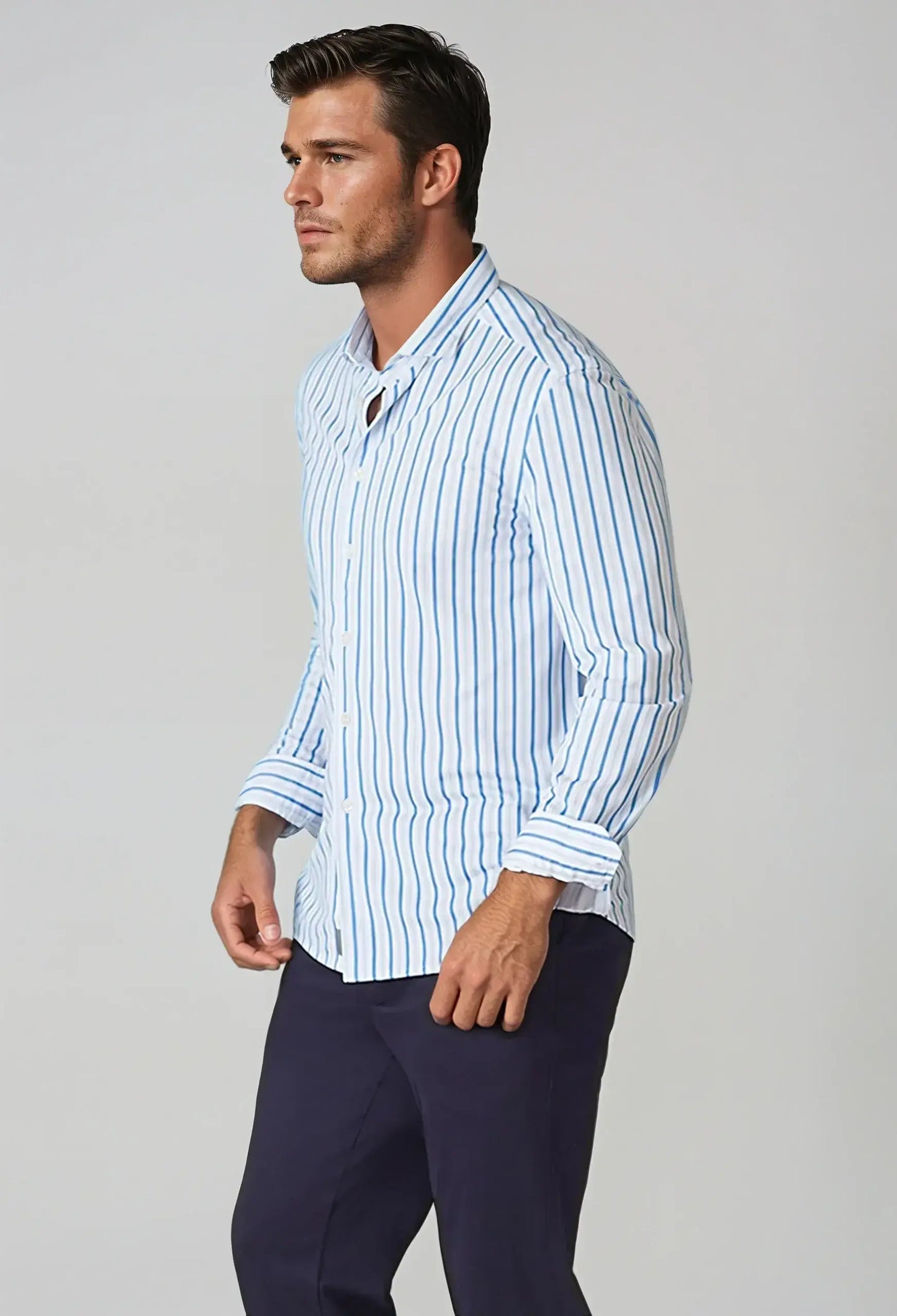 Barrett Stripe Long Sleeve Tech Shirt - Buki - Flyclothing LLC