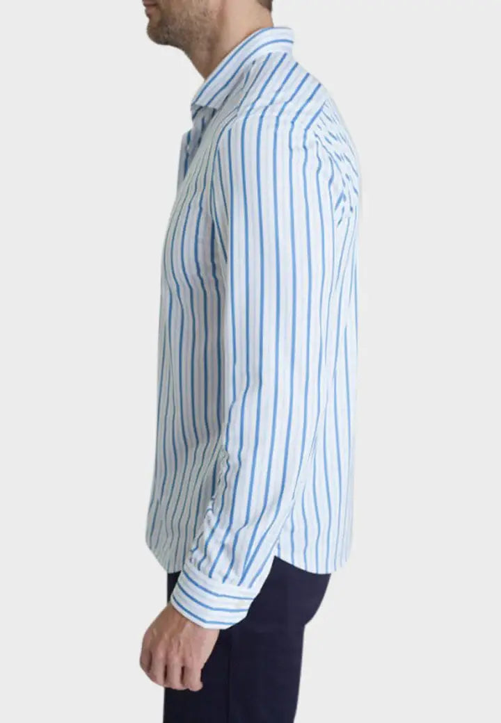 Barrett Stripe Long Sleeve Tech Shirt - Buki - Flyclothing LLC