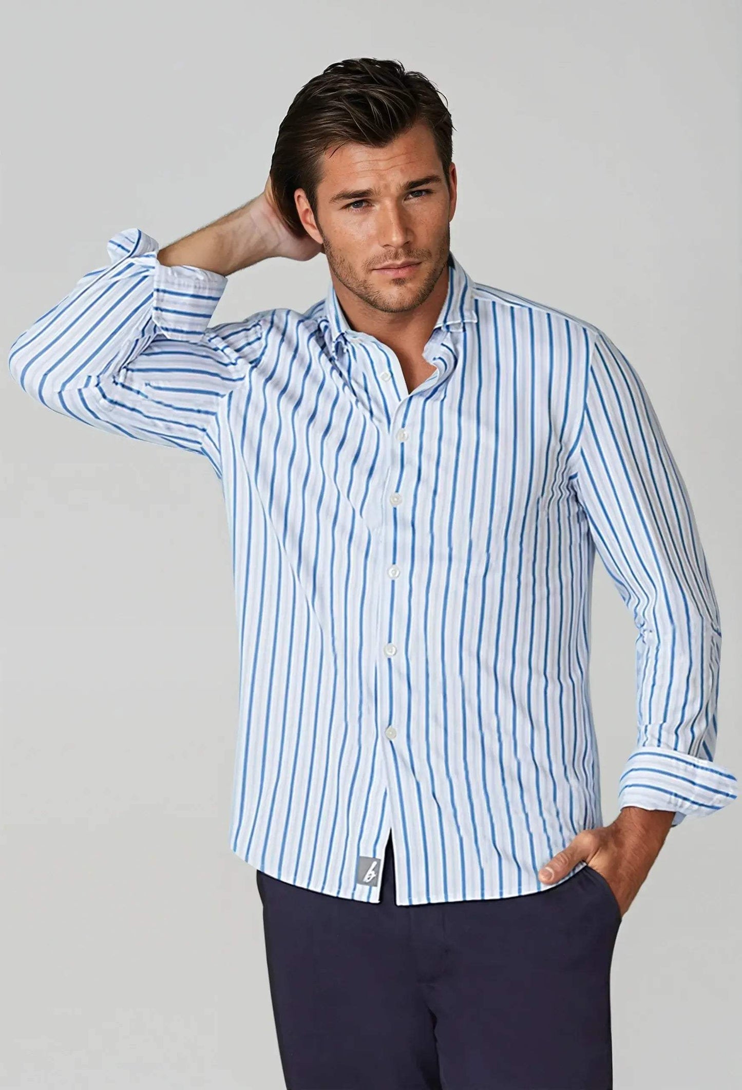 Barrett Stripe Long Sleeve Tech Shirt - Buki - Flyclothing LLC
