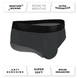 The Basalt | Heather Charcoal Ball Hammock® Pouch Underwear Briefs - Shinesty - Flyclothing LLC