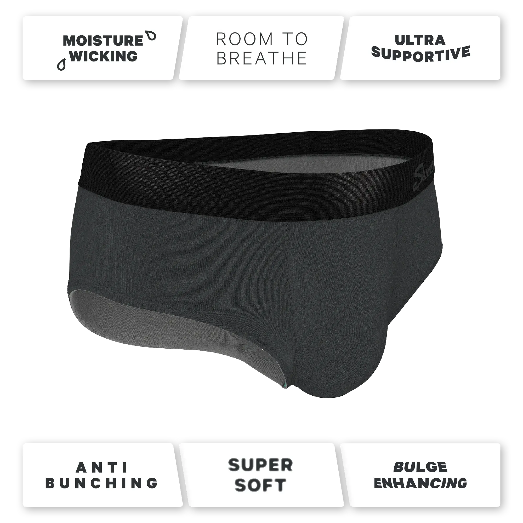 The Basalt | Heather Charcoal Ball Hammock® Pouch Underwear Briefs - Shinesty - Flyclothing LLC