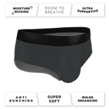 The Basalt | Heather Charcoal Ball Hammock® Pouch Underwear Briefs - Shinesty - Flyclothing LLC