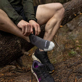 3 Pack Basalt - Run No Show Runweight Merino Wool Sock - GRIP6 - Flyclothing LLC