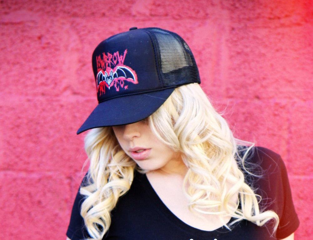 Black Market Art Company Bat & Foam Snap Back Trucker Hat Print - Black Market Art Company - Flyclothing LLC