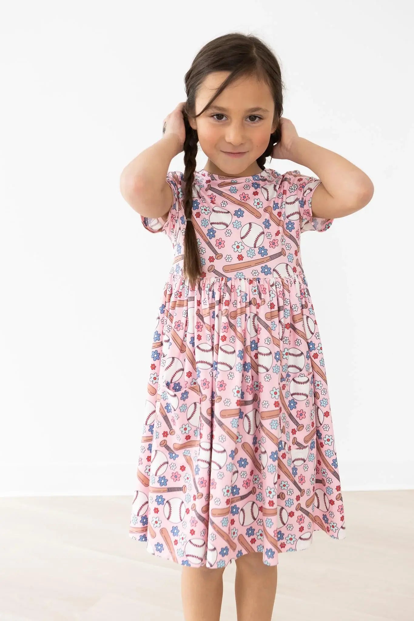 Batter Up S/S Pocket Twirl Dress - Mila & Rose ® - Flyclothing LLC