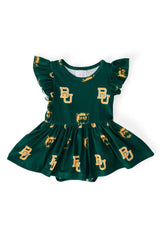 Baylor Green Bear Flutter Twirl Bodysuit - Mila & Rose ® - Flyclothing LLC