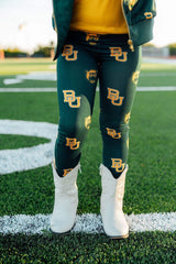 Baylor Green Bear Leggings - Mila & Rose ® - Flyclothing LLC
