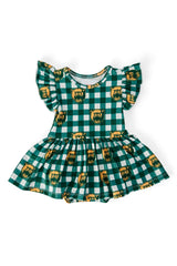 Baylor Plaid Bear Flutter Twirl Bodysuit - Mila & Rose ® - Flyclothing LLC