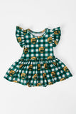 Baylor Plaid Bear Flutter Twirl Bodysuit